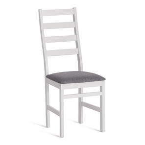 Обеденный стул ROSARIO / white, ткань тёмно-серая (150), id 20215 в Барнауле